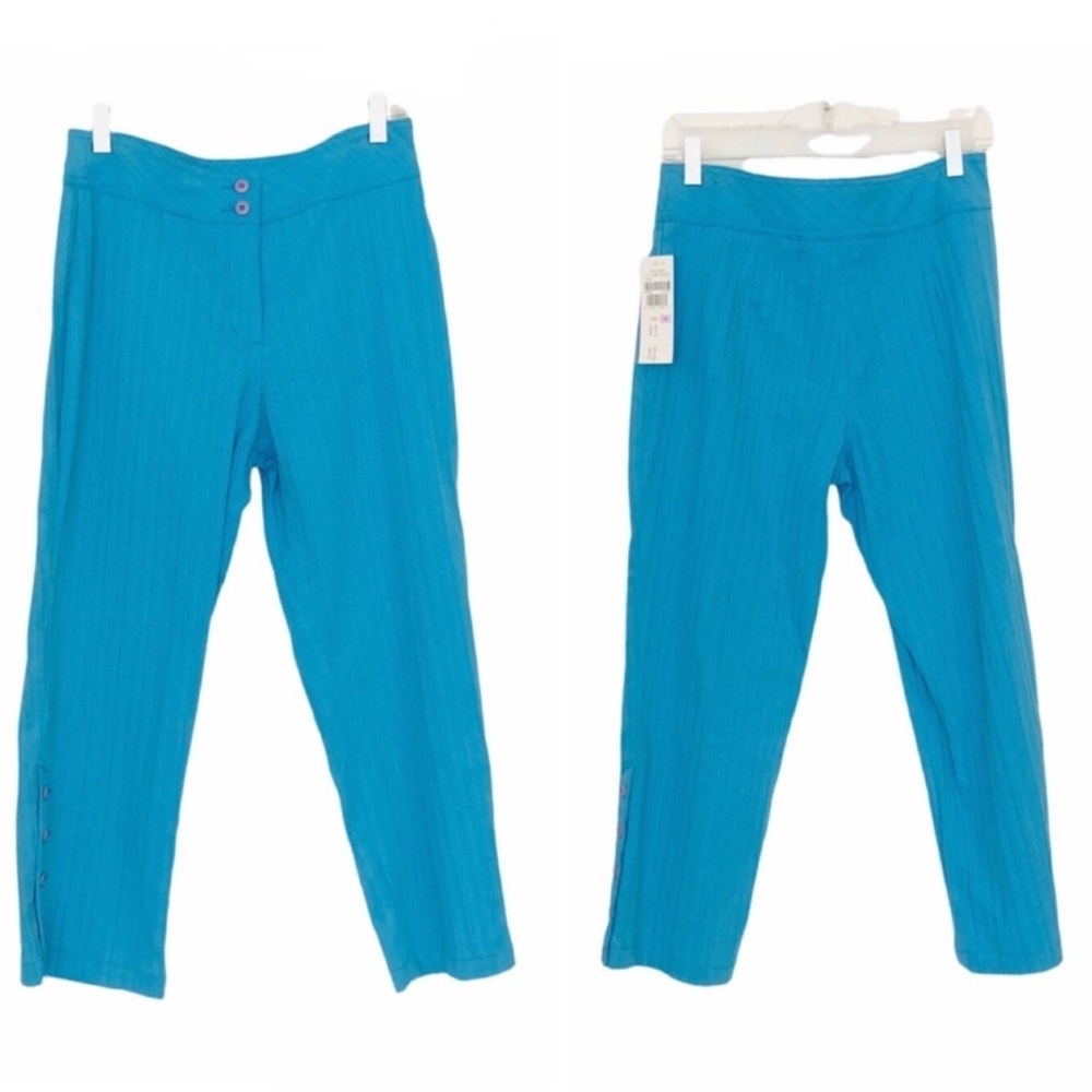 Multiples Fashion Breeze Teal Pull-On Pants 3 Sizes 4•6•8• NWT $45 - Picture 4 of 7